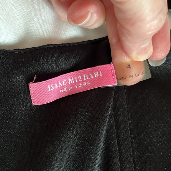 NWT Y2K Isaac Mizrahi Black Spaghetti Strap Dress With Grosgrain Ribbon Belt - Picture 9 of 12